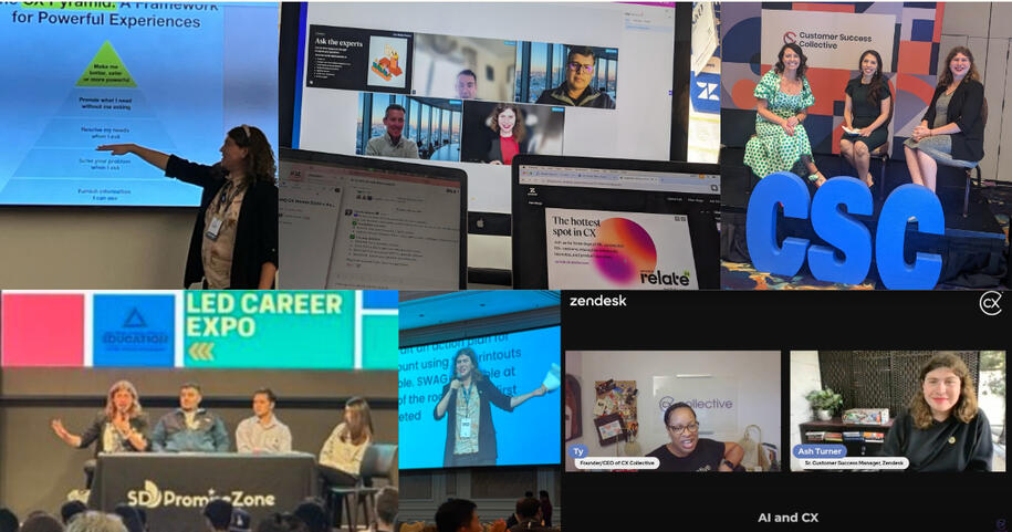 A collage of Public Speaking